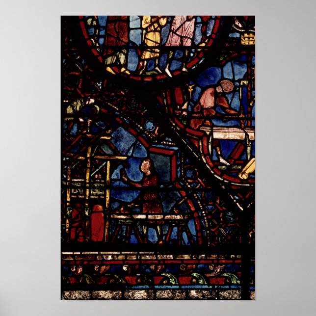 Poster Carpinteiros no trabalho, da Vida das Ruas. (Frente)