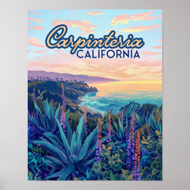 Poster Carpinteria Papais noeis California Barbara Ventur (Frente)