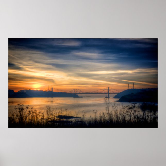 Pôster Carquinez Bridge Sunset (Frente)