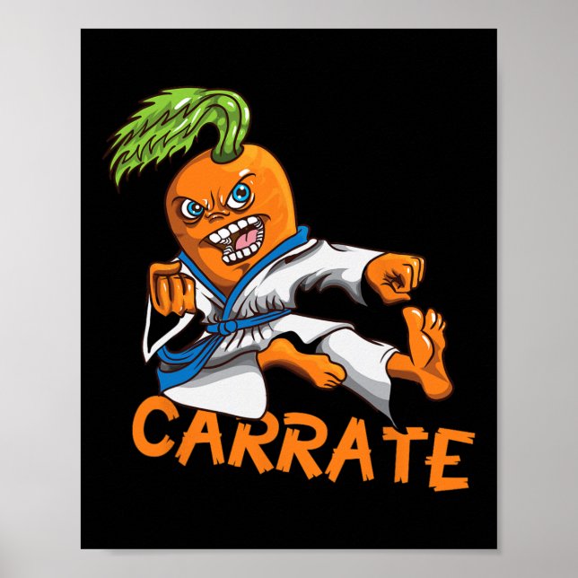 Poster Carrate Engraçado Carrot Karate Mail Arts Mart (Frente)