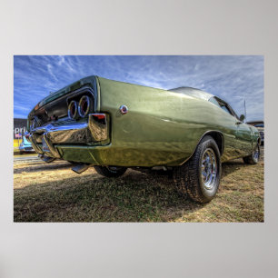 Pôster Carregador de 1968 Dodge em HDR