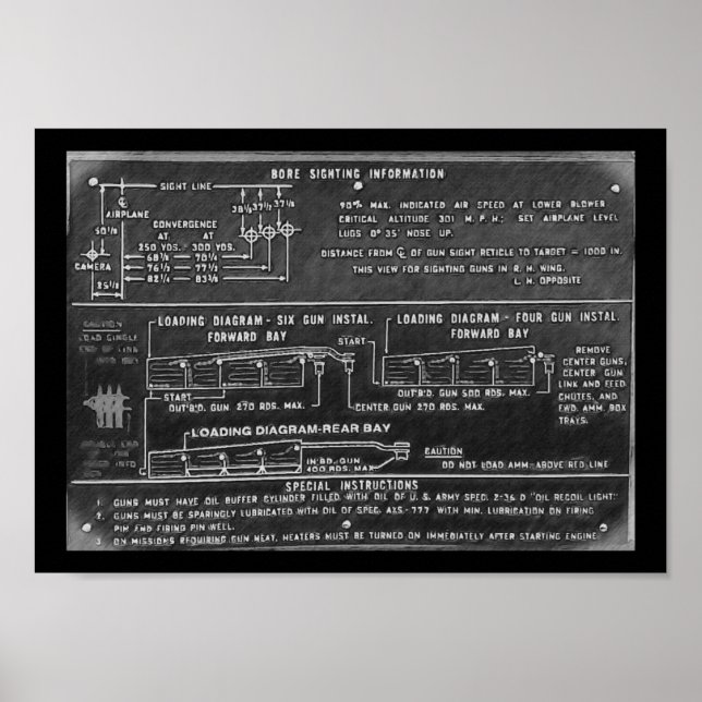 Poster Carregamento de Arma de Mustang P-51D (Frente)