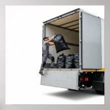 Carregamento de Caminhão de Gestão de Resíduos