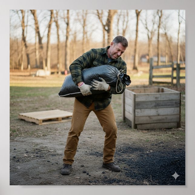 Poster Carregando do carvão (Frente)