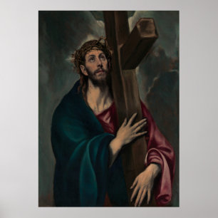 Poster Carregando do cristo Cruz (Escuro)