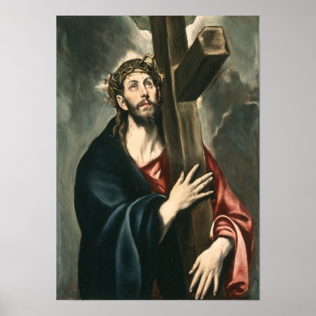 Poster Carregando do cristo Cruz (Luz 2) (Frente)