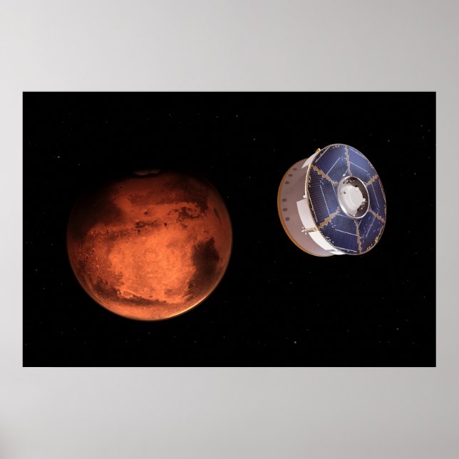 Poster Carregando Espacial A Rover Perseverante (Frente)