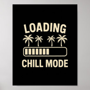 Poster Carregando Modo Relax Palm R Férias Humor Tecnolog