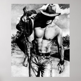 Poster Carregando Perfeito Abs Cowboy Perfeito De Sua Sad