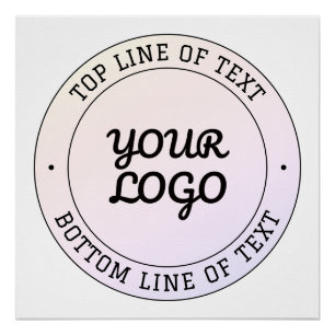 Pôster Carregar logotipo e texto personalizado Rosa e R