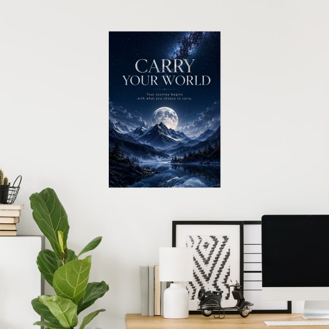 Poster Carregue Seu Mundo (Escritório em casa)