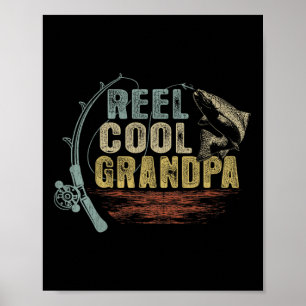Poster Carrete de Pesca Vintage Divertido Avô Legal