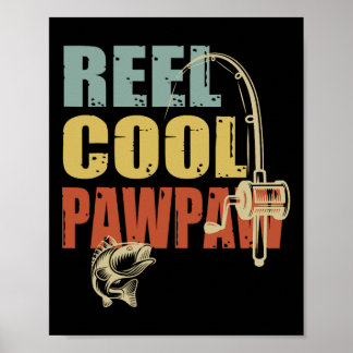 Poster Carrete Legal Pawpaw Pescador Divertido Vintage Pe