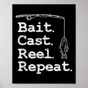 Poster Carretel de Arremesso de Isca Repetir Pesca