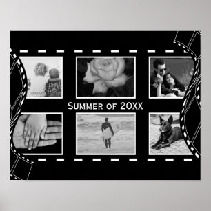 Pôster Carretel de filme preto e branco