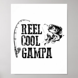 Poster Carretel de pesca Gampa Legal Presente engraçado G