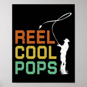 Poster Carretel Vintage Resfriado Pops de Pesca Dia dos P
