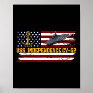 Poster Carrier Uss Independência Cv-62 Veteranos Dia Pai