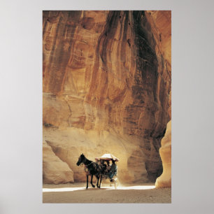 Poster Carrinho de Cavalo em Estreito Gorge (Siq), Petra,