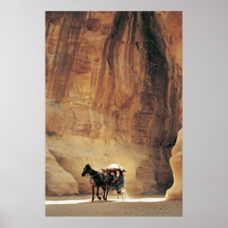 Poster Carrinho de Cavalo em Estreito Gorge (Siq), Petra,