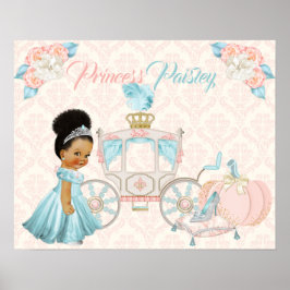 Poster Carrinho de Conto de Fadas Princesa Berçário Perso