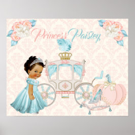 Poster Carrinho de Conto de Fadas Princesa Berçário Perso