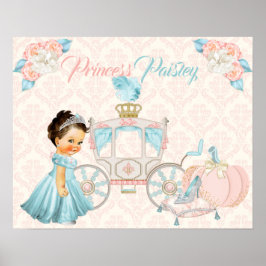 Poster Carrinho de Conto de Fadas Princesa Berçário Perso