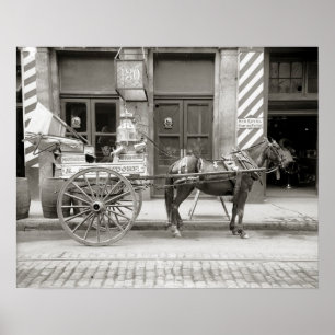 Pôster Carrinho de Leite de Nova Orleans, 1910. Foto Anti