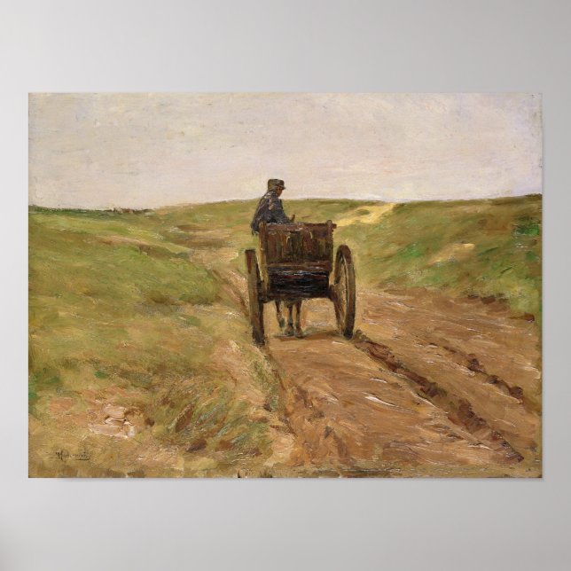 Poster Carrinho em Katwijk, 1889 (Frente)