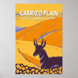 Poster Carrizo Plain National Monument California Vintage