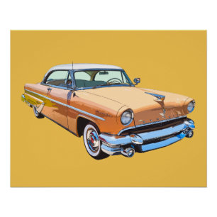Pôster Carro 1955 do luxo de Lincoln Capri