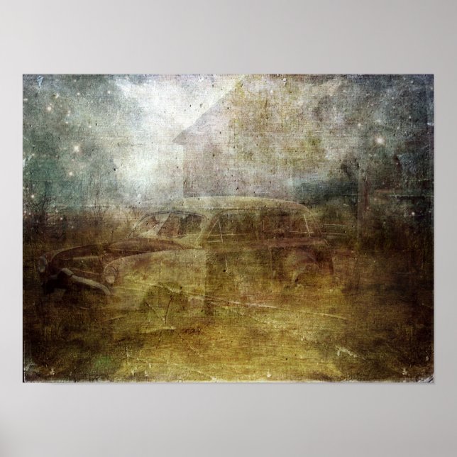 Pôster Carro Abandonado Desaparecendo (Frente)
