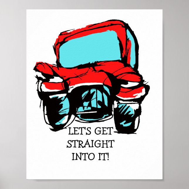 Poster Carro Antigo (Frente)