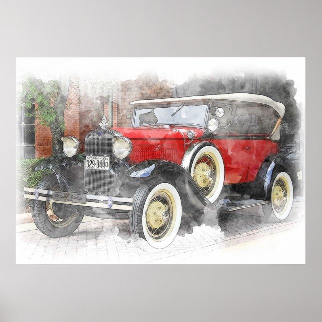 Poster Carro antigo (Frente)