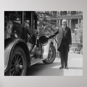 Pôster Carro antigo equipado rádio, 1920