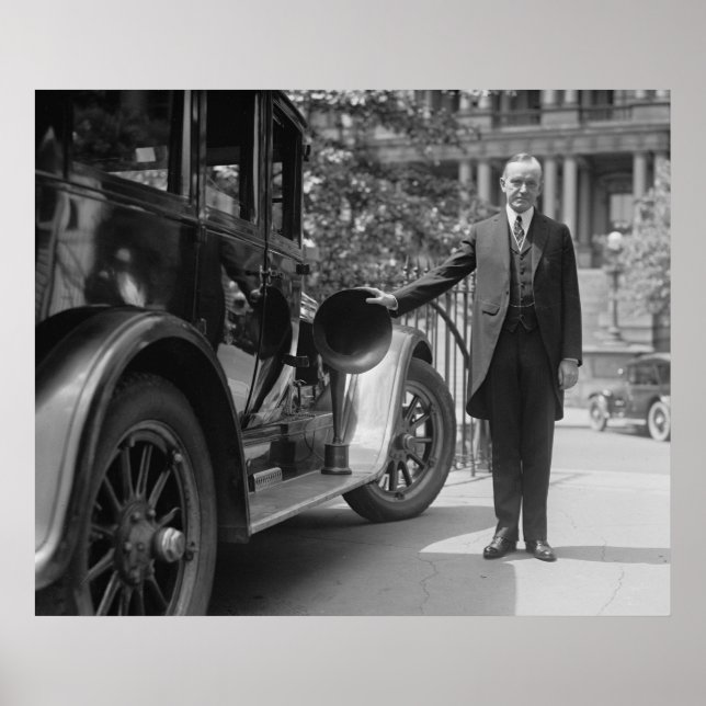 Pôster Carro Antiquado Equipado Com Rádio, 1920 (Frente)