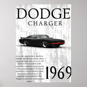Poster carro clássico de 1969