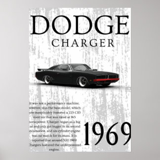 Poster carro clássico de 1969