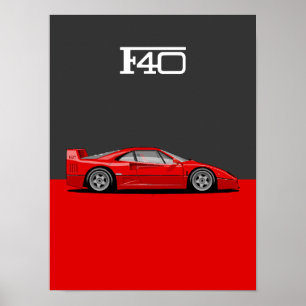 Poster Carro clássico F40 holy trinity