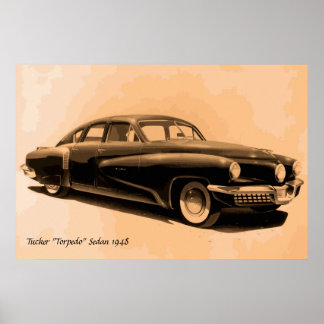 Pôster Carro clássico raro Tucker 1948