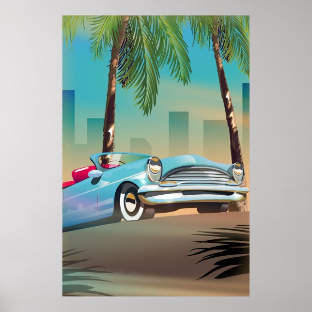Poster Carro Clássico Retrô (Frente)