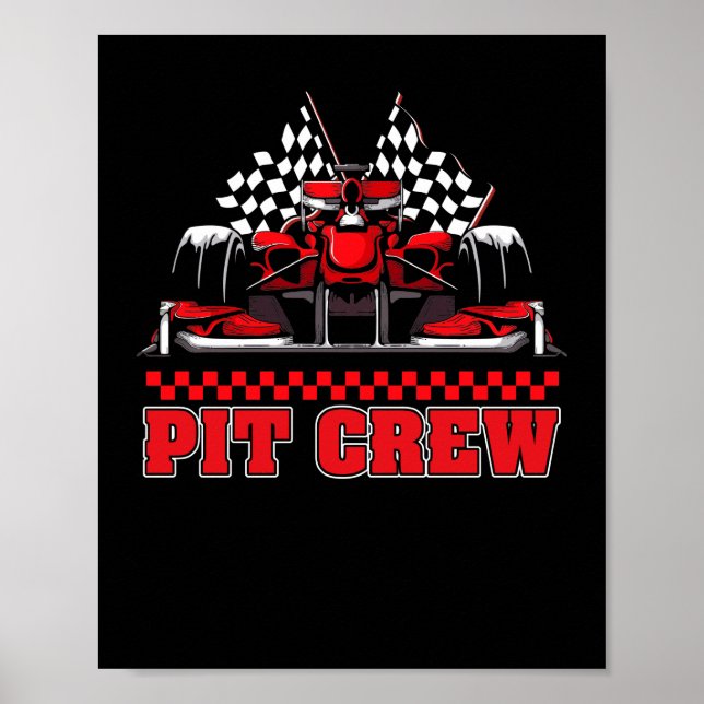 Poster Carro de Corrida de PIT (Frente)