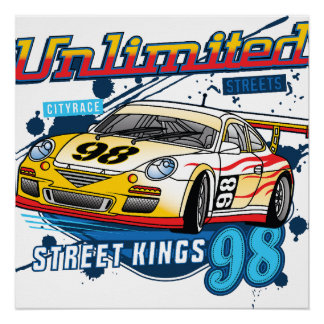 Pôster Carro de Corrida _ Motor 1