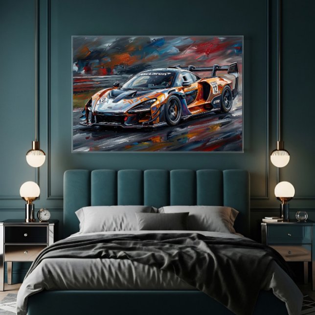 Poster Carro de Corrida Supercarro Orange GTR (Criador carregado)