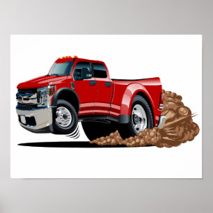 Poster Carro de desenho animado