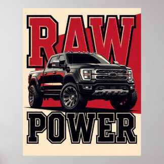 Poster 🏁 Carro de Performance Preto Força Automóvel Escu