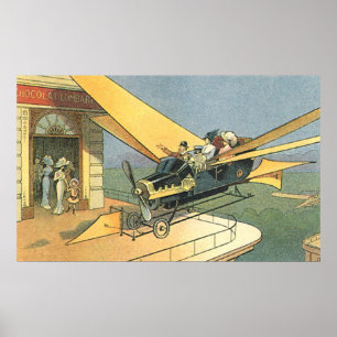 Poster Carro do Convertible de Steampunk da ficção