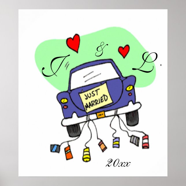 Pôster Carro do recem casados (Frente)
