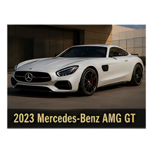 Pôster Carro Esportivo de Luxo Moderno Mercedes-Benz AMG 