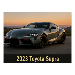 Pôster Carro esportivo japonês moderno Toyota Supra 2023